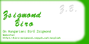 zsigmond biro business card